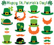 St. Patricks Day hats set