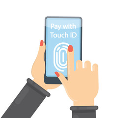 Poster - pay with touch id.