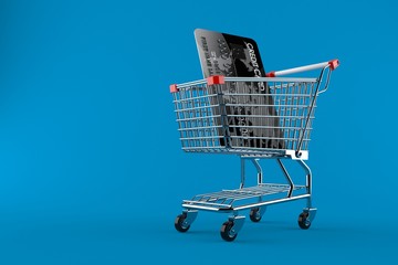 Poster - Shopping cart with credit card