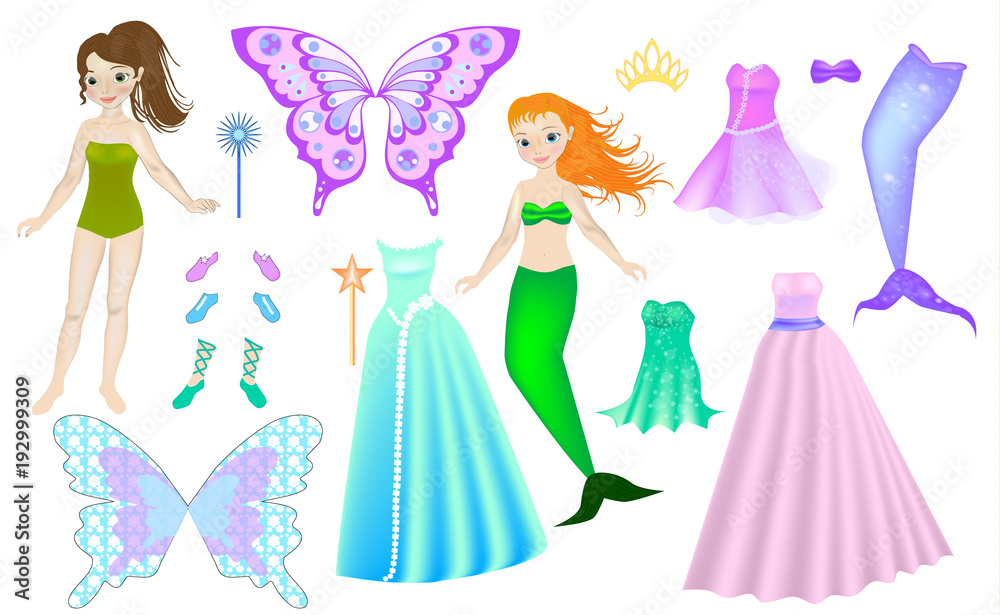 fitted lace wedding dress Mermaid Fashion Show - Dress Up Mermaid Princess Paper Doll Dressup Game  for Girls! main image 1
