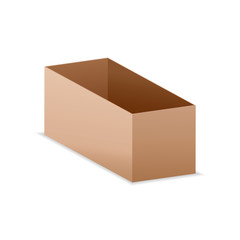 Vector illustration. realistic 3D cardboard box. mockup for desi