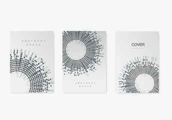 Aufkleber - Vector brochure cover design templates. Circle collection
