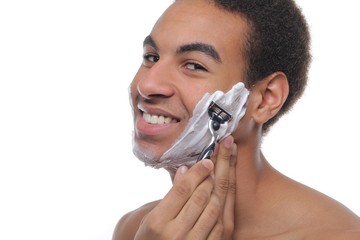 Man shaving