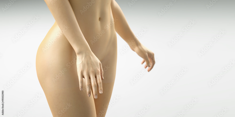 3d nude girl 3D Illustration of the Nude girl closeup belly の Stock イラスト | Adobe Stock