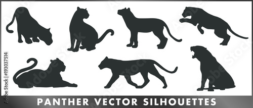 Foto  Panther vector silhouettes