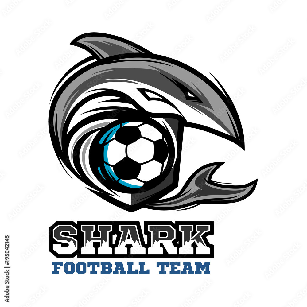 Shark Football Logo Vector 01 Stock Vector | Adobe Stock, image size:1000x1000