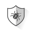 Flat Shield Icon - Malware Bug