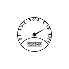 Poster - speedometer icon. Element of Measuring items for mobile concept and web apps. Icon for website design and development, app development. Premium icon