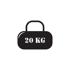 Poster - cargo of 20 kilograms icon. Element of Measuring items for mobile concept and web apps. Icon for website design and development, app development. Premium icon