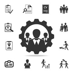 Poster - collaborative people design icon. Set of Human resources, head hunting icons. Premium quality graphic design. Sign sand symbols collection, simple icons for websites, web design
