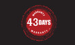 © uguhimeaiko - 43 days warranty icon vintage rubber stamp guarantee