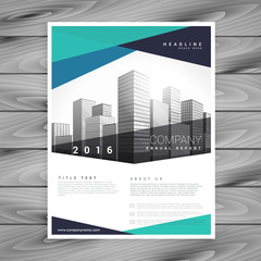 Poster - abstract blue company brochure vector template