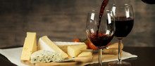 Red Wine And Cheese Board