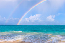 Double Rainbow Over The Sea.