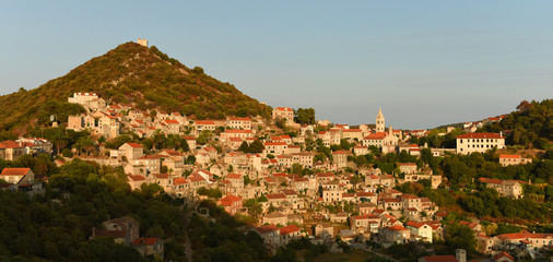 Sticker - Lastovo old town, Lastovo island, Croatia