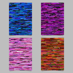 Poster - Abstract horizontal stripe background flyer template set - vector graphic designs