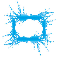 Poster - Blue frame of water splash.