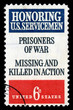 Vintage 1970 United States of America cancelled postage stamp  honouring US sevicemen Prisoners of War missing and killed in action