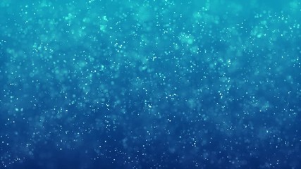 blue moving abstract blinking glowing glittering bokeh backdrop particles dust with moving and flick