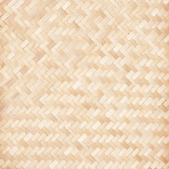 Wall Mural - close up woven bamboo pattern texture background