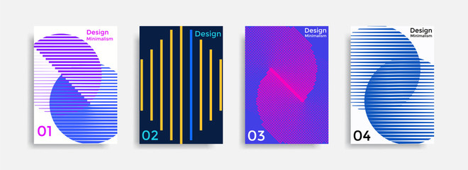 Wall Mural - covers templates collection with graphic geometric shapes