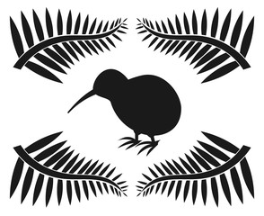 Wall Mural - Kiwi and ferns