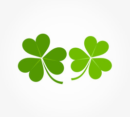Wall Mural - Two clover leaves icons