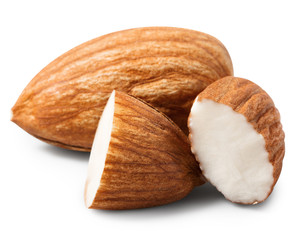Wall Mural - Almonds nut with halves