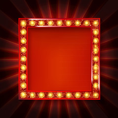 Wall Mural - cinema golden square frame