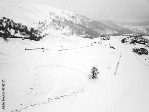 Fotografie, Obraz Caucasus mountains georgia ski resort Bakuriani. Mountain view