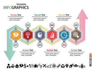 Wall Mural - infographics business template elements
