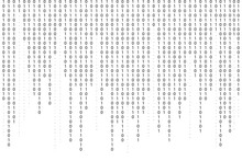 Binary Code Background. Falling, Streaming Binary Code Background. Digital Technology Wallpaper