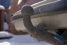 A Close-up Of The Hitch Of A Old Car 