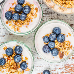 Wall Mural - Yogurt with Homemade Granola and Blueberries