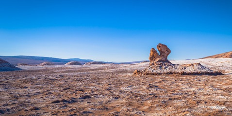 Atacama Desert, Chile - Dinosaur head statue in the Valley of the Moon in the Atacama Desert, Chile