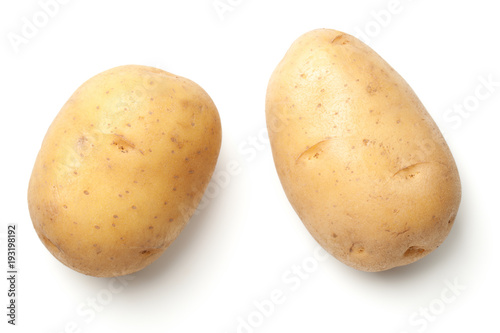 Cuadros en Lienzo Potatoes Isolated on White Background