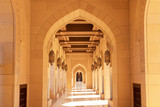 Islamic architecture at Sultan Qaboos Grand Mosque in Muscat Oman 