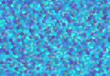 Realistic Mermaid Tail Scales Seamless Vector Pattern. Iridescent Turquoise And Aqua Blue Gradient Sequins Print. Glistening Fish Skin Scalloped Background. Repeating Pattern Tile Swatch Included.