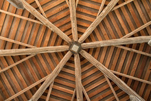 Wooden Ceiling With Star Pattern
