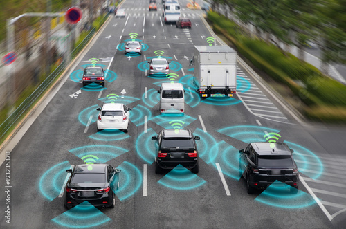 Samochodowy system czujników Fototapeta