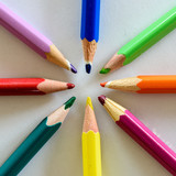 Fototapeta Tęcza - Colorful crayons for children.
