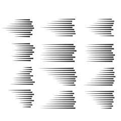 Poster - Speed lines isolated. Motion effect. Black lines on white background.