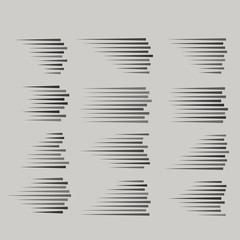 Poster - Speed lines isolated. Motion effect. Black lines on white background.
