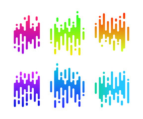 Poster - Abstract colorful gradient signs for your design. Speed icons set.