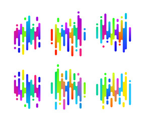 Poster - Abstract colorful gradient signs for your design. Speed icons set.