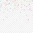 © ket4up - Colorful bright confetti isolated on transparent background. Vector illustration