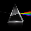 Rainbow Light Trough Prism on Dark Background