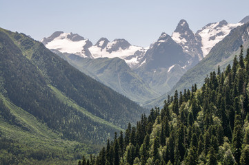 Wall Mural - Arkhyz. Summer mountains in Karachaevo Cherkessia.