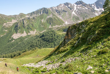 Wall Mural - Hiking to the lakes of Arkhyz. Karachaevo Cherkessia.