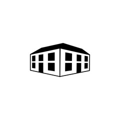 Poster - illustration of 3d building icon. detailed icon of the building model. premium quality graphic desig